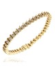 Alternating Diamond S Curve Link Inline Bracelet in Yellow Gold
