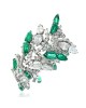 Vintage Cartier Emerald and Diamond Floral Bracelet