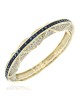 Blue Sapphire and Diamond Pave Bangle Bracelet