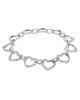 Rare Tiffany & Co. Interlocking Heart Charm Bracelet in Silver