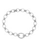 Alternating Diamond Cluster Oval Link Bracelet
