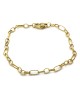 Barry Kronen Chain Bracelet with Diamond Clasp in Yellow Gold