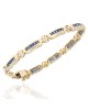 Sapphire and Diamond Inline Bracelet in Yellow Gold