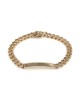 Curb Link Engraveable Gold Bracelet