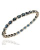 Alternating Oval Sapphire and Diamond Inline Bracelet