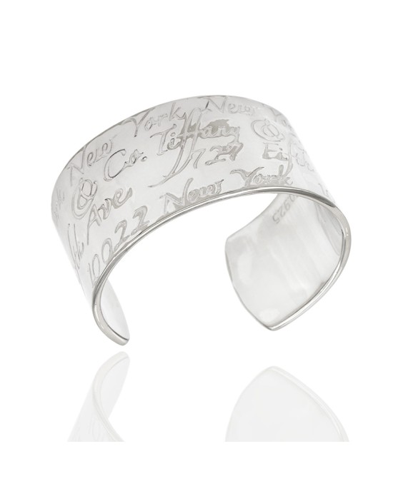 grammar alias priority Tiffany & Co. Notes Wide Cuff Bracelet in Silver