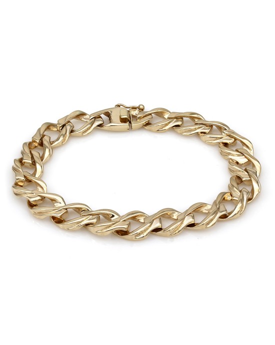 Curb Link Chain Bracelet in 14K