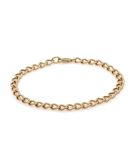 Curb Link Chain Bracelet in Yellow Gold