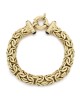 Flat Byzantine Bracelet With Onyx Accents