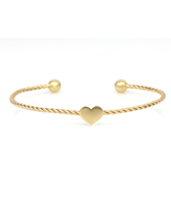 Twisted Heart Cuff Bracelet