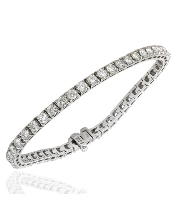 Diamond Inline Bracelet in White Gold