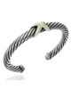 David Yurman Cable X Cuff in Silver and Gold