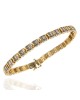 Diamond Inline Bracelet in White and Yellow Gold