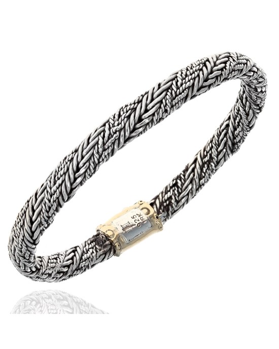 John Hardy Twisted Rope and Wheat Chain Bracelet