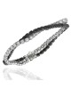 Black and White Diamond 2 Row Crossover Bracelet