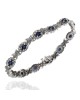 Sapphire and Diamond Floral Motif Inline Bracelet