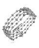 4 Row Diamond Fence Motif Bracelet