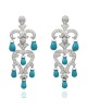 Diamond and Turquoise Earrings in Gold