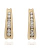 Diamond J Earrings in 14K Yellow Gold