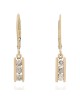 3 Stone Diamond Drop Earrings in Gold
