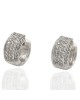 5 Row Diamond Pave Huggie Earrings