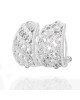 Diamond Cut Out Curved Earrings