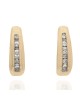 Alternating Round and Baguette Diamond J Earrings