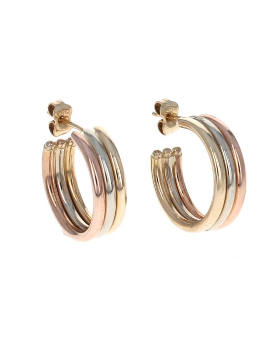 Rose gold Large hoop earrings | Big hoop earrings with CZ diamonds | M –  Indian Designs