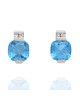 Blue Topaz and Diamond Accent Stud Earrings