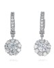 Diamond Cluster Drop Earings