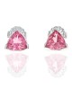 Trilliant Pink Tourmaline Stud Earrings