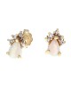 Pear Shaped Opal and Diamond Stud Earrings