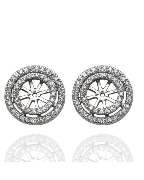Double Halo Diamond Earring Jackets