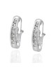 Diamond 'J' Hoop Earrings in Whtie Gold