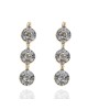 3 Station Diamond Drop Earrings in White and Yellow Gold