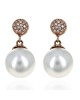 South Sea Pearl and Diamond Pave Drop Earrings