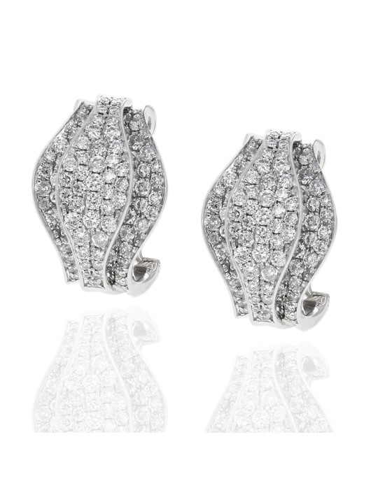 Two Tiered Diamond fashion Earrings