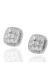 Diamond Cluster Diamond Halo Stud Earrings