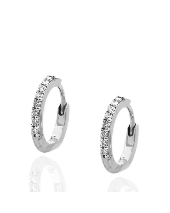 Diamond Miniature Huggie Earrings