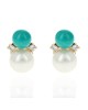 Vintage Tiffany & Co. Pearl. Turquoise and Diamond Earrings