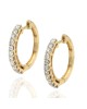 Diamond Hoop Earrings in Yellow Gold
