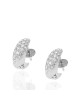 Diamond Pave Inside Outside Curced Earrings in Platinum
