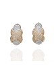 Pave Diamond X Earrings in Gold
