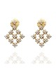 Lace Snowflake Diamond Drop Earrings
