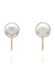 White Pearl Screwback Earrings