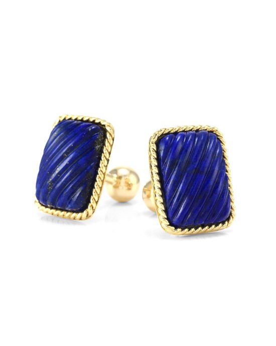 Tiffany 14k Gold  Lapis Lazuli Cufflinks