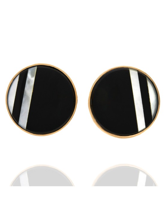 Black Onyx and Mother of Pearl Cufflinks