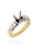 Diamond Engagement Ring Mounting in Gold and Platinum