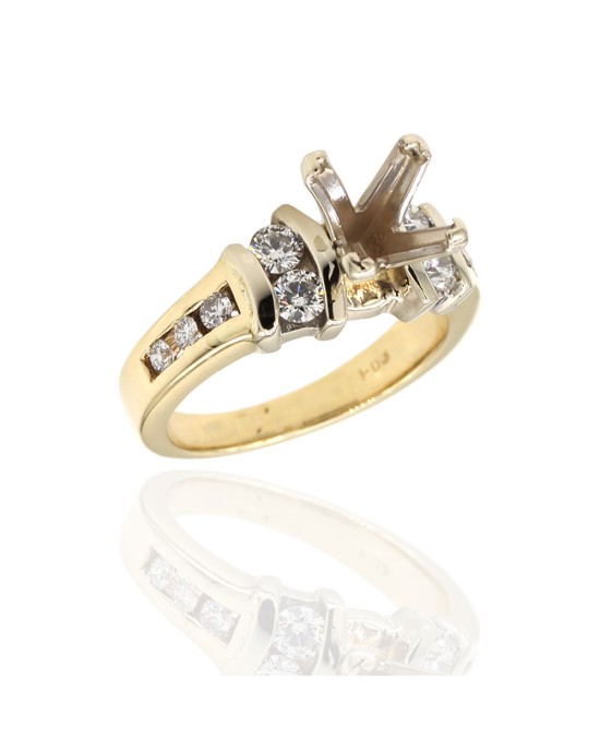 iamond Engagement Ring Mounting in Gold