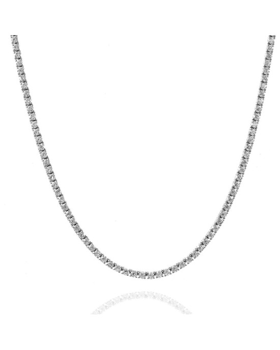 Diamond Line Necklace in Gold